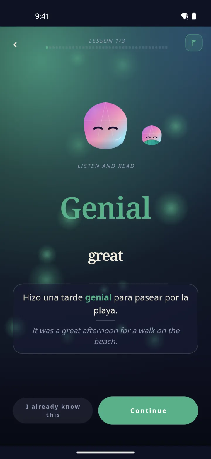 Screenshot of Glossy: Understand more, sooner