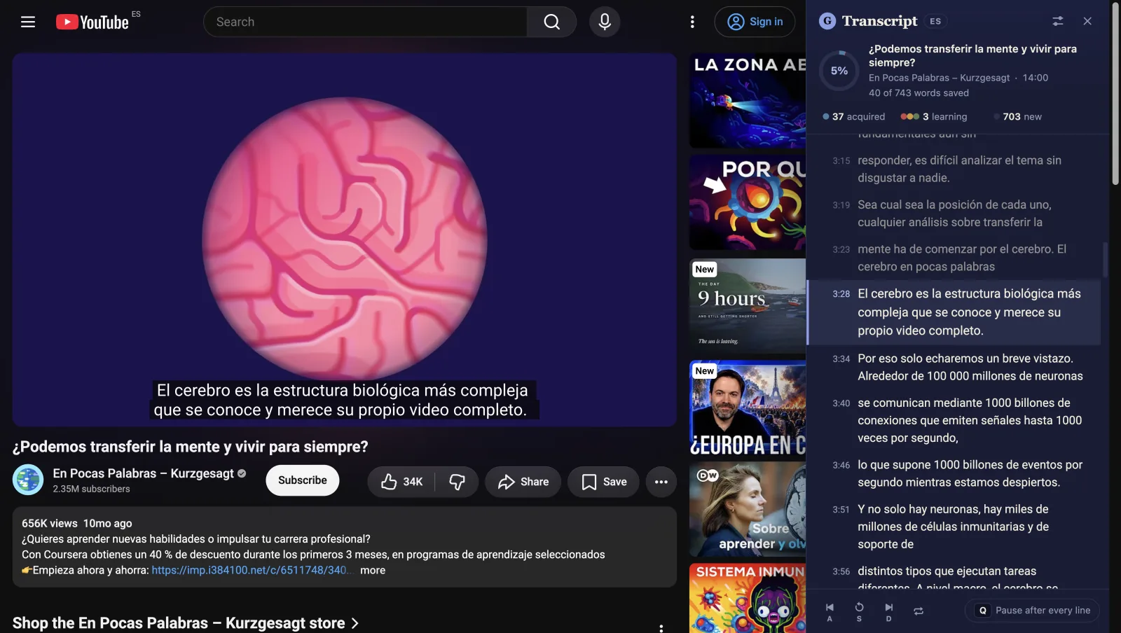 Screenshot of Glossy: The same tap on any website, with the Chrome extension