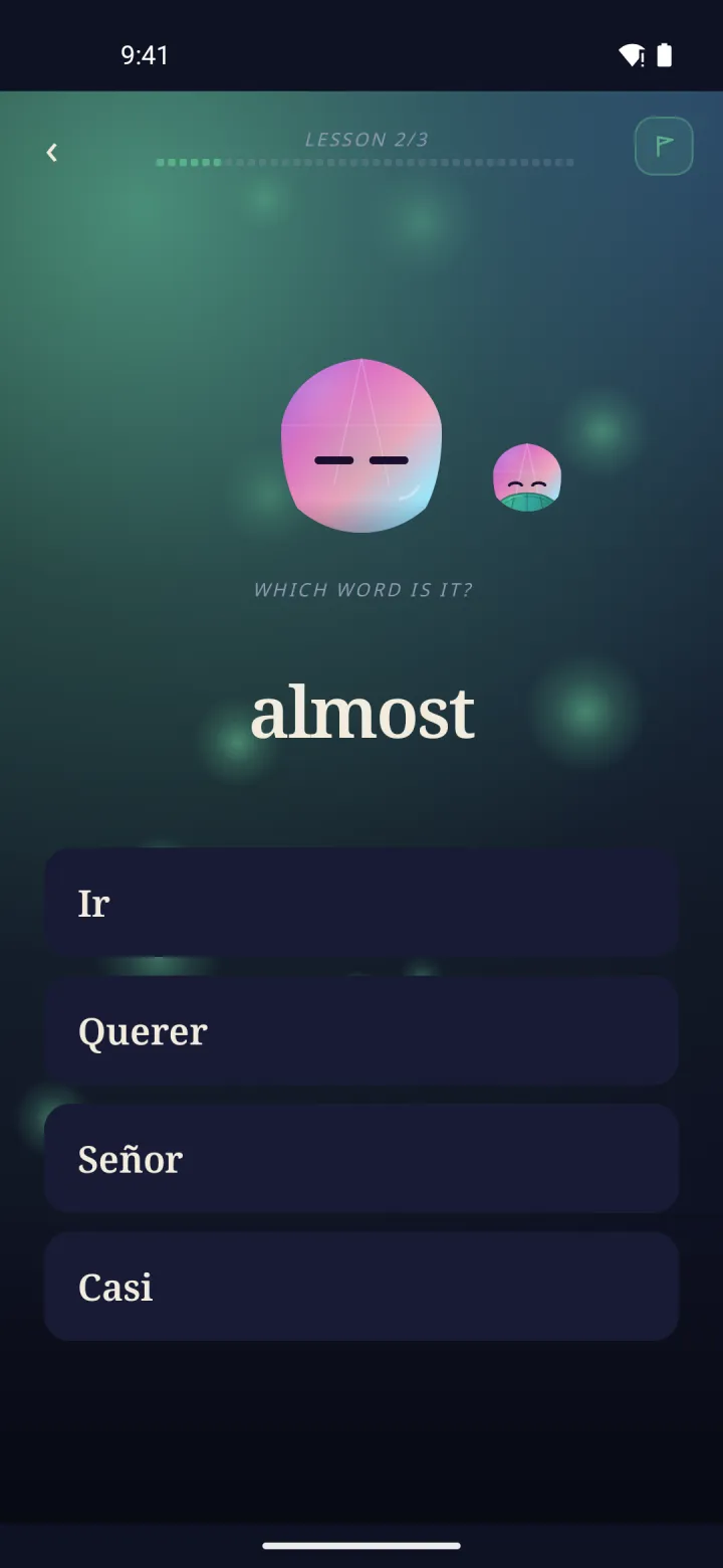 Screenshot of Glossy: The words that come up most