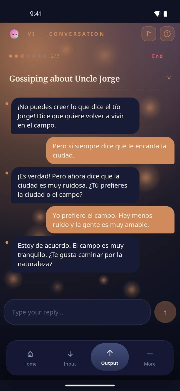 Screenshot of Glossy: Conversations in everyday scenes